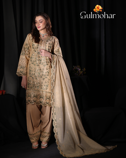 Alina - Khaddi Net with Farshi Shalwar